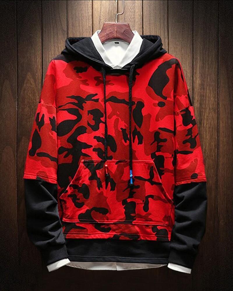 Men's Full Sleeve Casual T-shirt Hoodie
