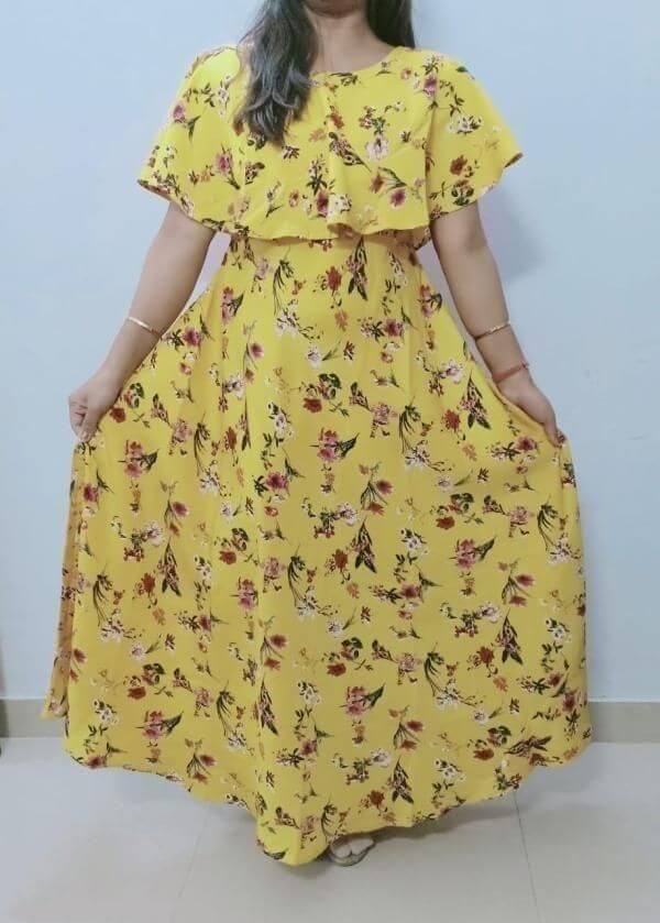 Special Floral Printed Crepe Kurti