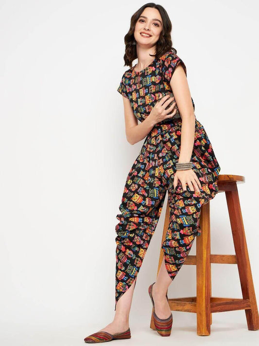 Uptownie Lite Women's Maxi Printed Dhoti Jumpsuit
