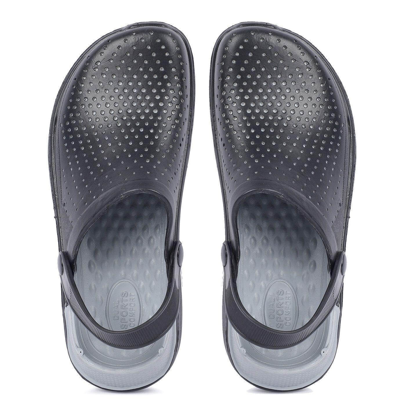 Richale New Latest Plain Black Clogs For Mens