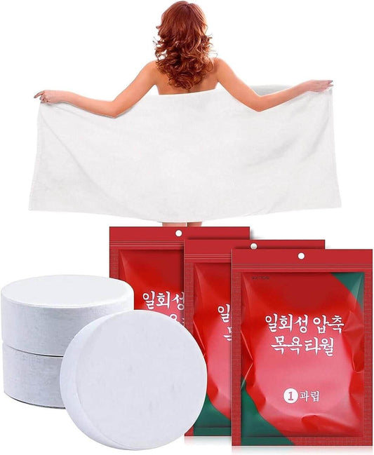 Pure Cotton Portable Disposable Bath Towel Tablet